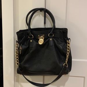Michael Kors black bag with gold hardwear